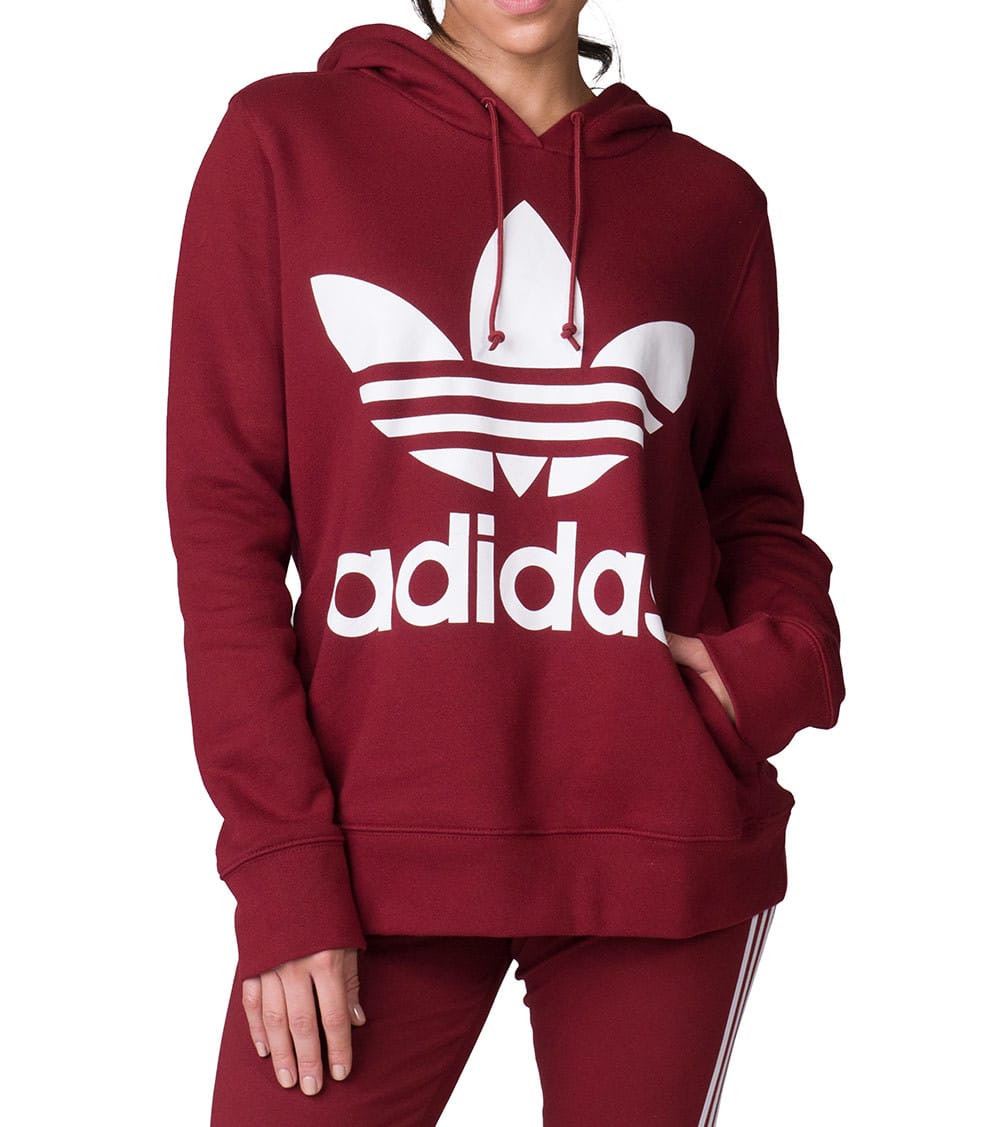 womens maroon adidas hoodie