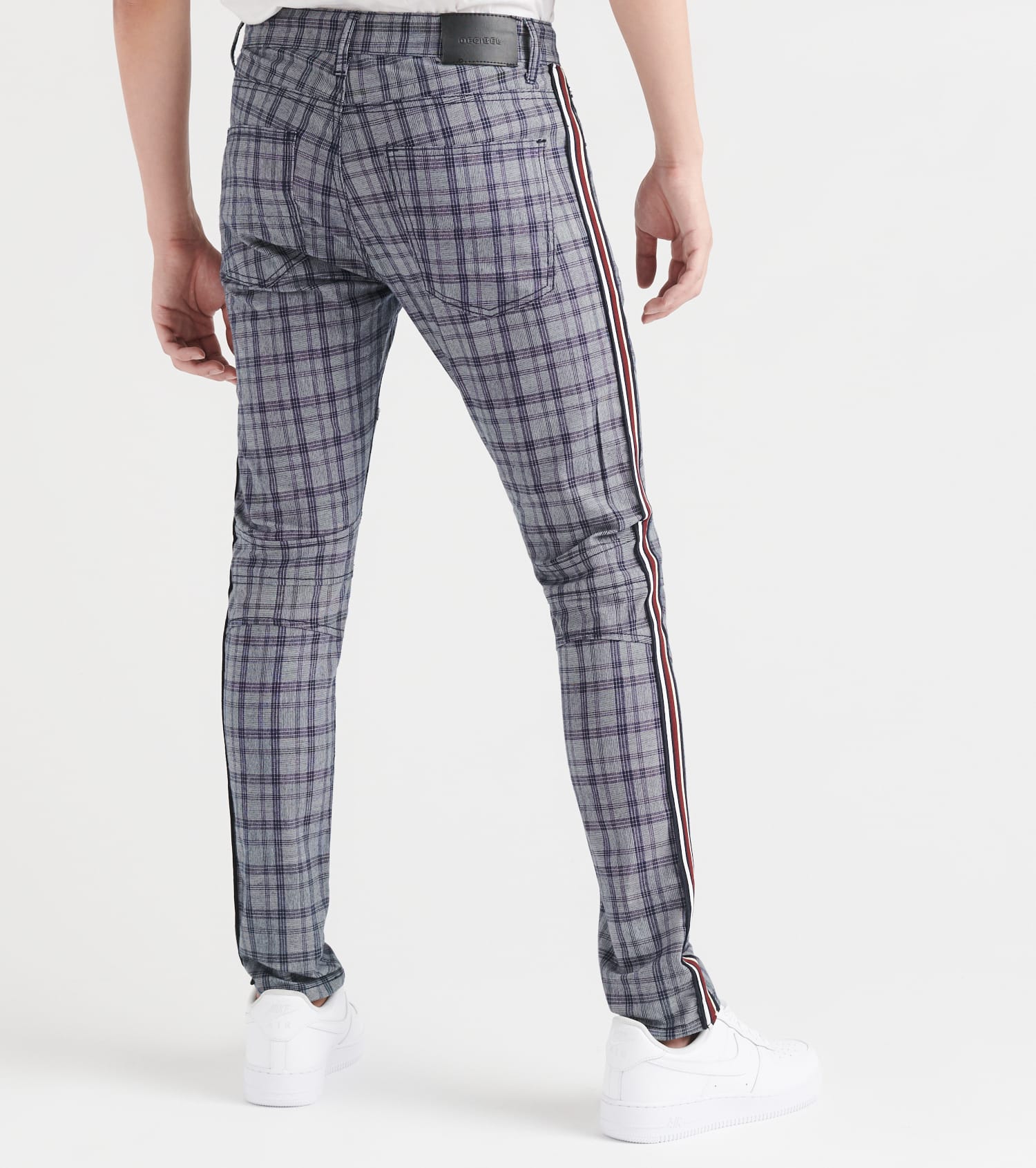Decibel Plaid Pants With Taping Pant (Grey) - DECWB211-GRY | Jimmy Jazz