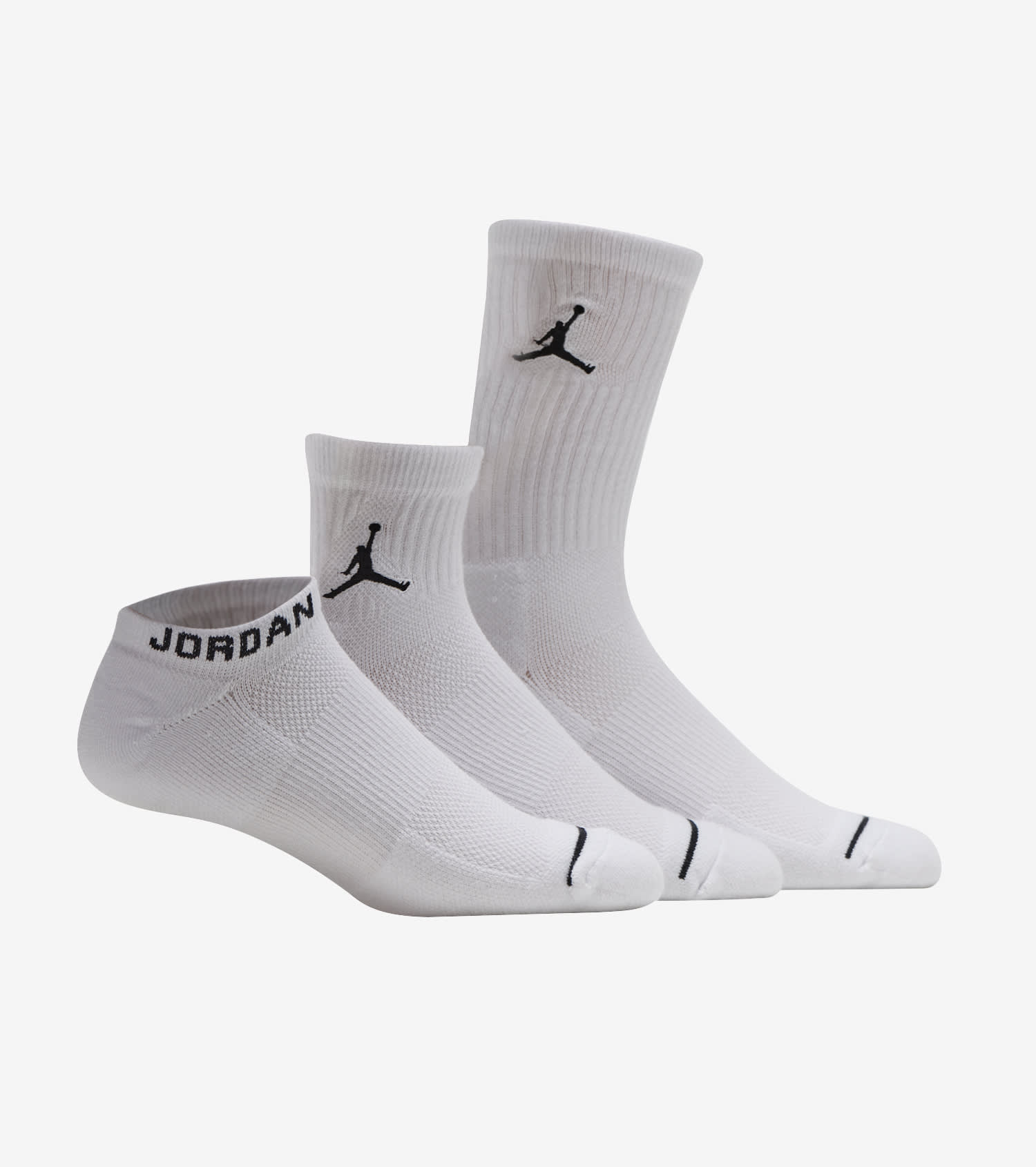 Jordan 3-Pack Jumpman Waterfall Socks (White) - SX6274-100 | Jimmy Jazz