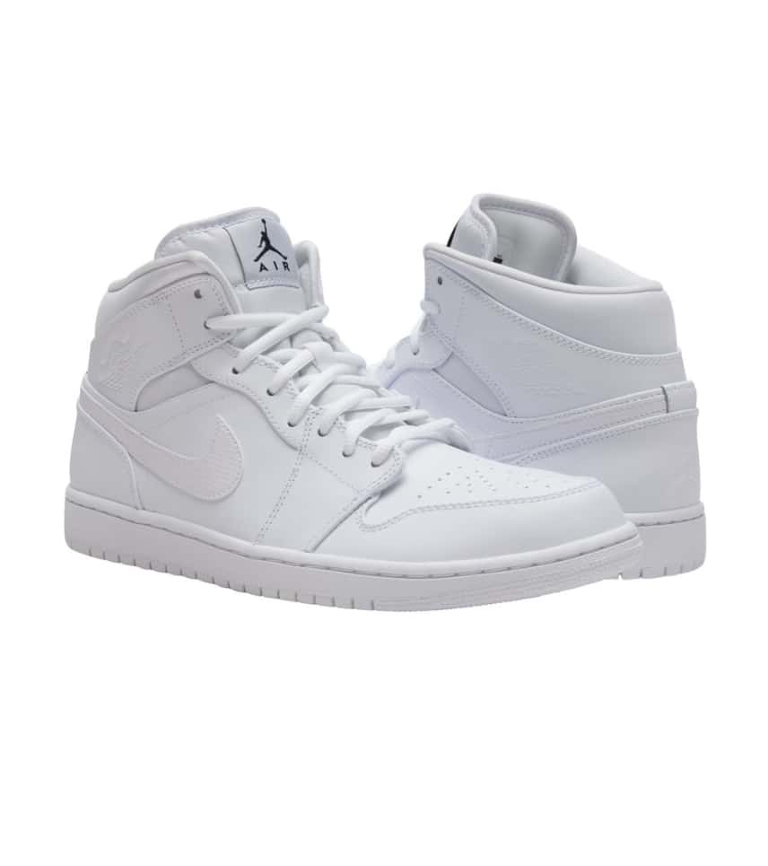Jordan 1 Mid Sneaker (White) - 554724-110 | Jimmy Jazz