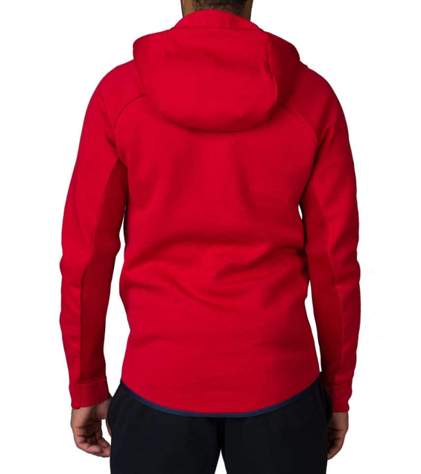 NIKE SPORTSWEAR Nike Tech Um Fleece Fl Zip Hoodie (Red) - 727340-672 ...