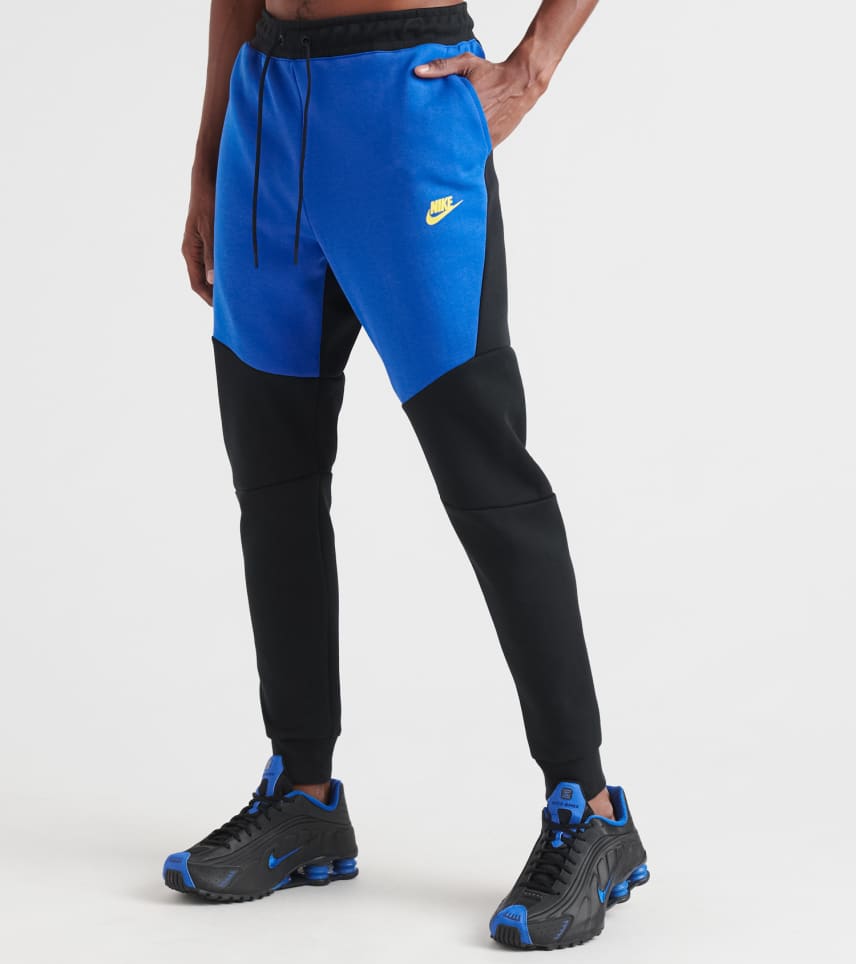 nike tech fleece skinny joggers in blue 