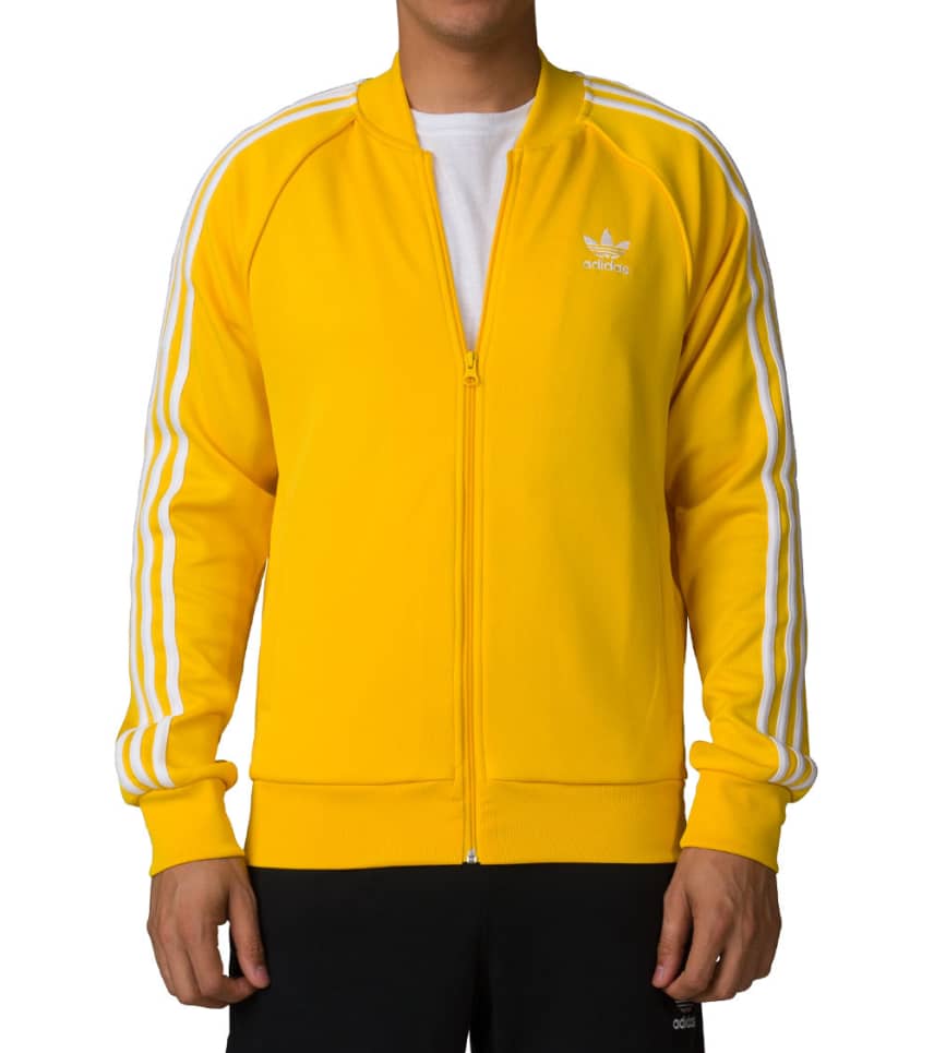 adidas superstar track jacket yellow