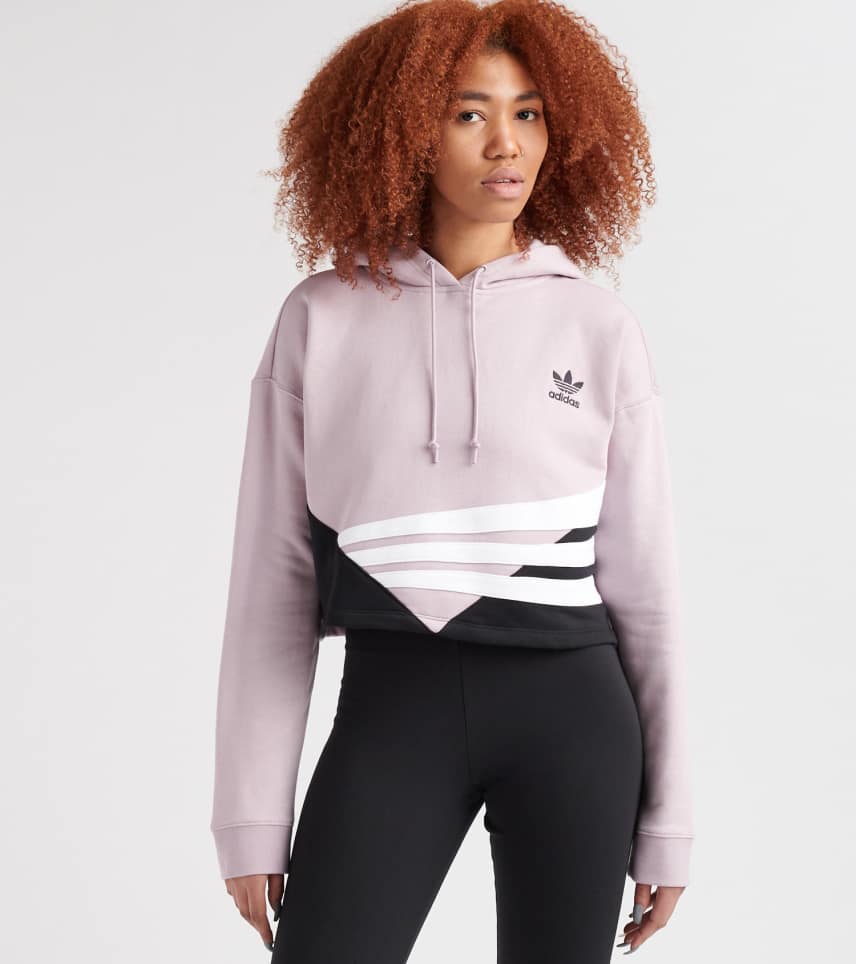 adidas cropped hoodie lila