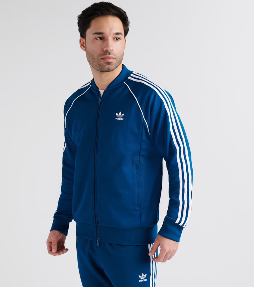 blue adidas superstar jacket