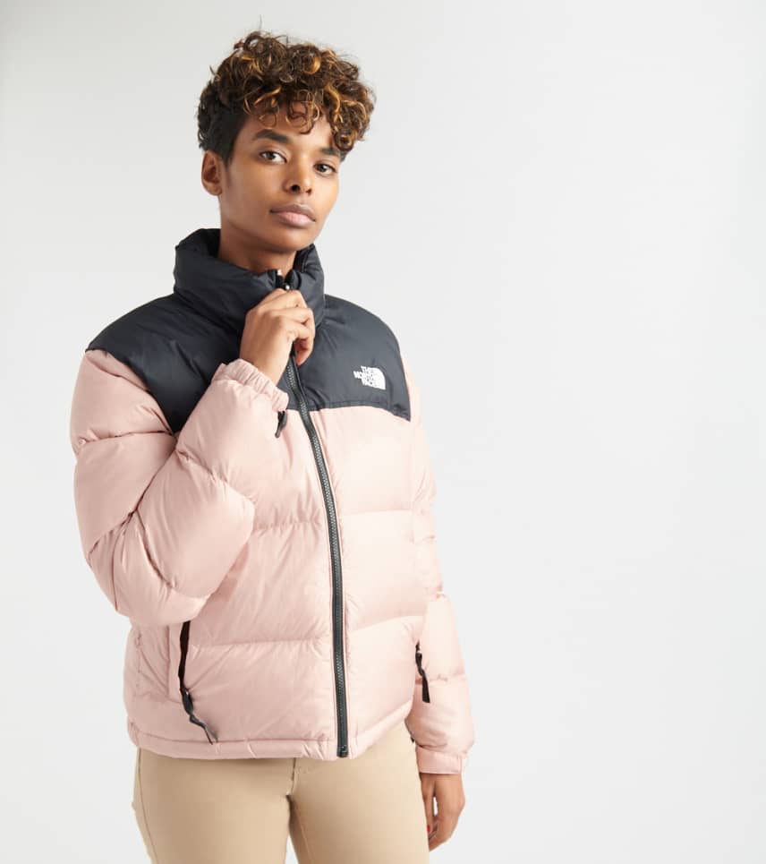 womens north face pink puffer jacket