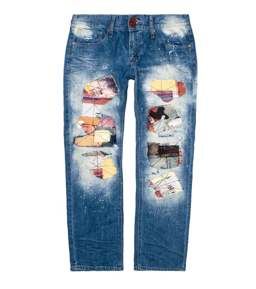 Buckaroo Slim Straight Jeans W Multi Patches (Blue) - SMP15FM70 | Jimmy ...