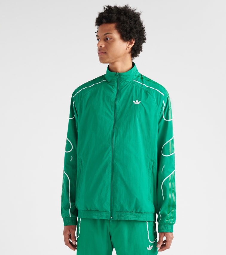 adidas originals flamestrike track jacket in green